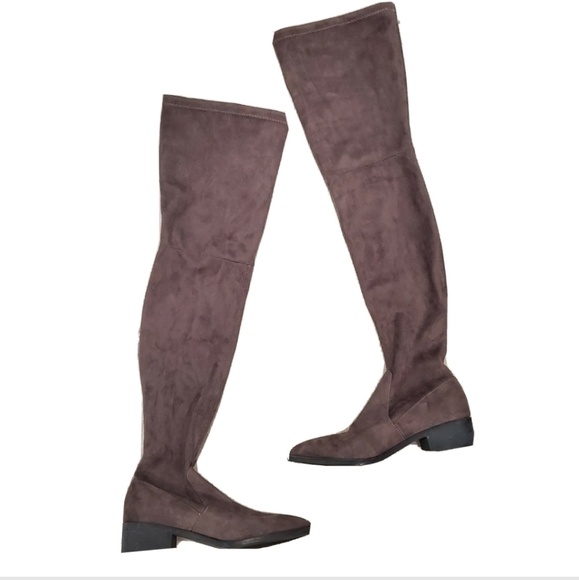 NEW Steve Madden Jody Dark Gray Tigh High Boots - Picture 2 of 6